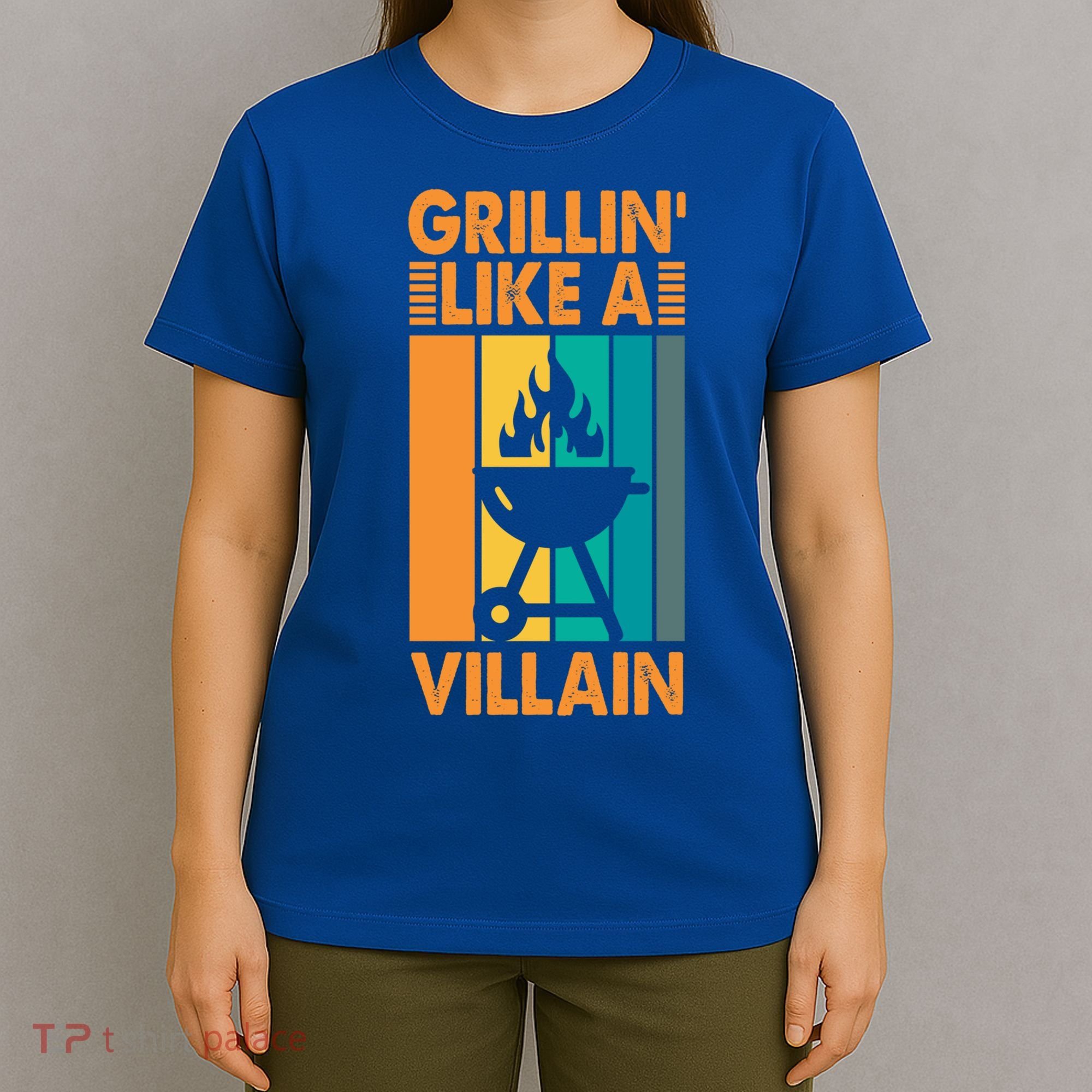 Grillin Like A Villain Gift Bbq Great Gift T-Shirt