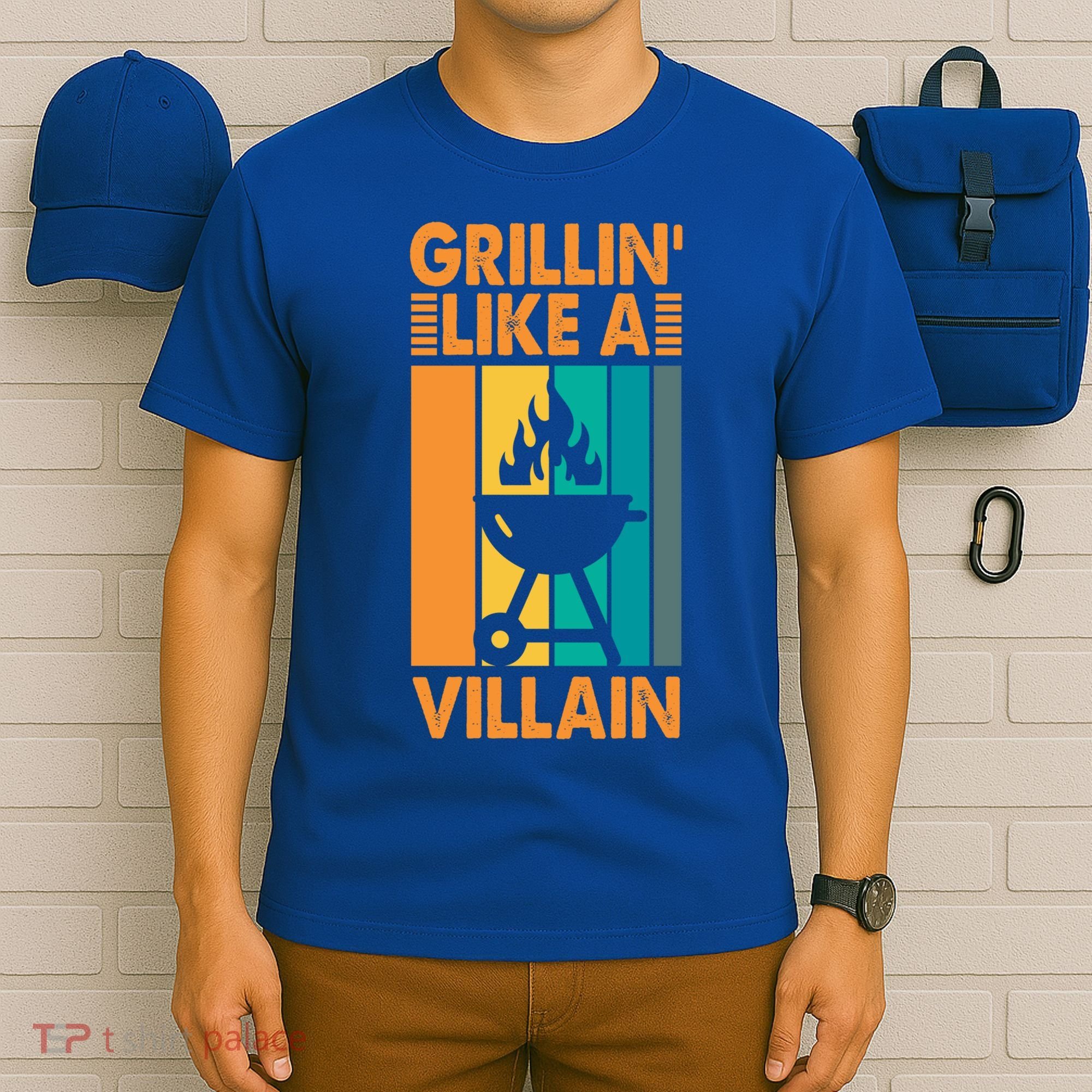 Grillin Like A Villain Gift Bbq Great Gift T-Shirt