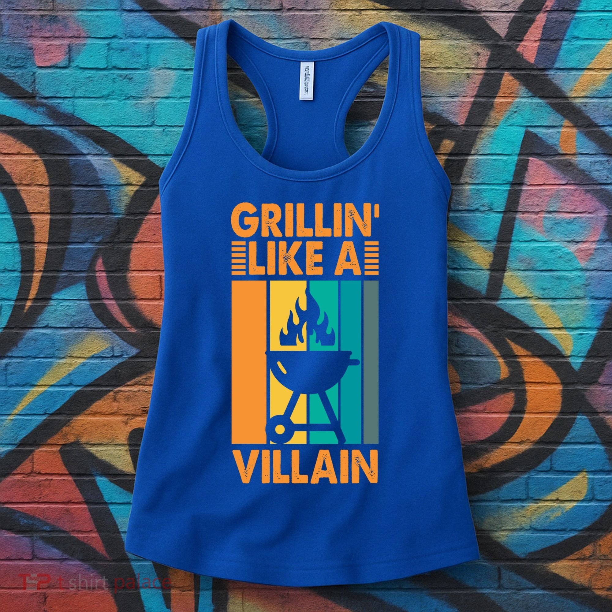 Grillin Like A Villain Gift Bbq Great Gift Women's Tank Top