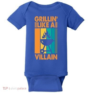 Grillin Like A Villain Gift Bbq Great Gift Baby Bodysuit