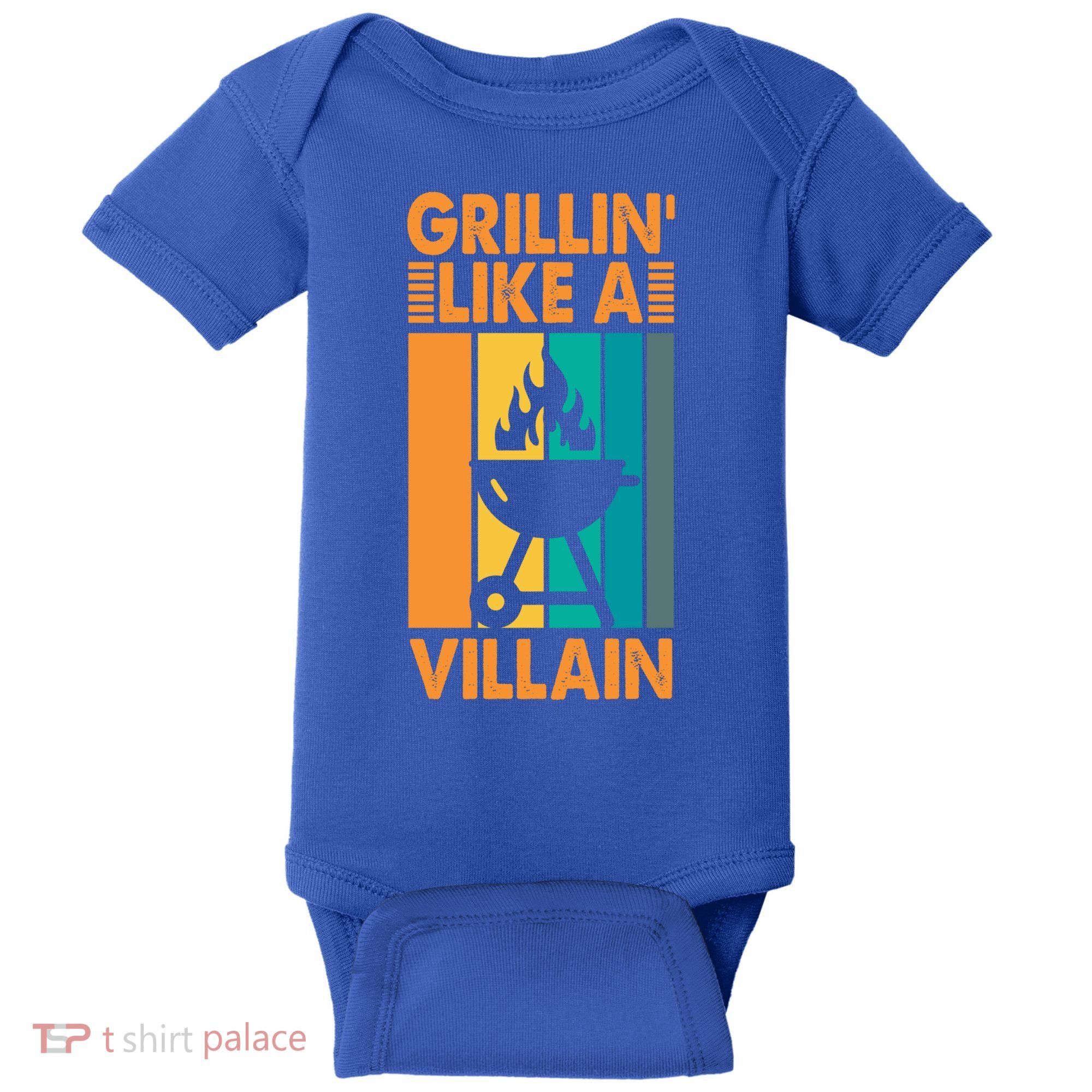 Grillin Like A Villain Gift Bbq Great Gift Baby Bodysuit