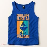 Grillin Like A Villain Gift Bbq Great Gift Tank Top thumb 2