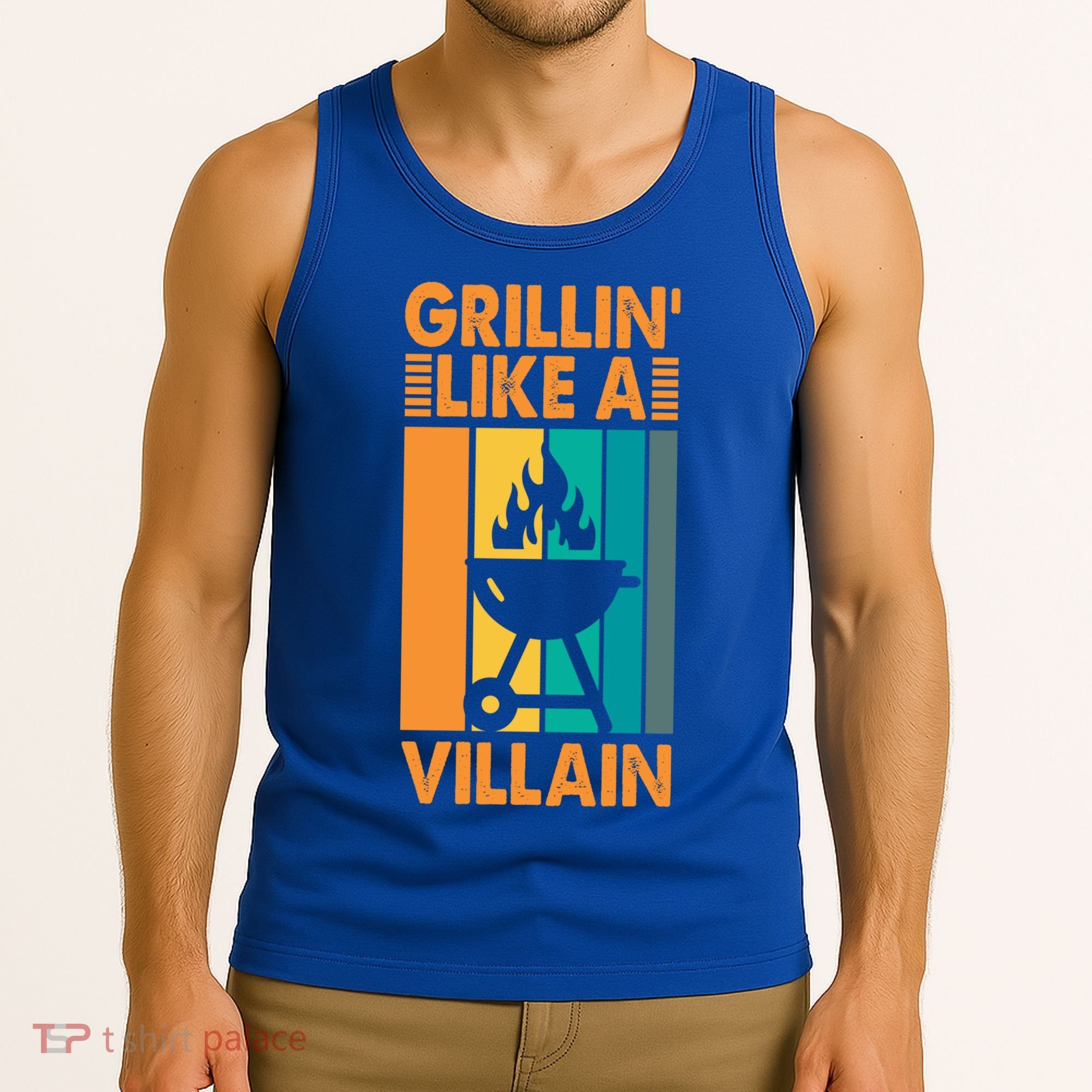 Grillin Like A Villain Gift Bbq Great Gift Tank Top
