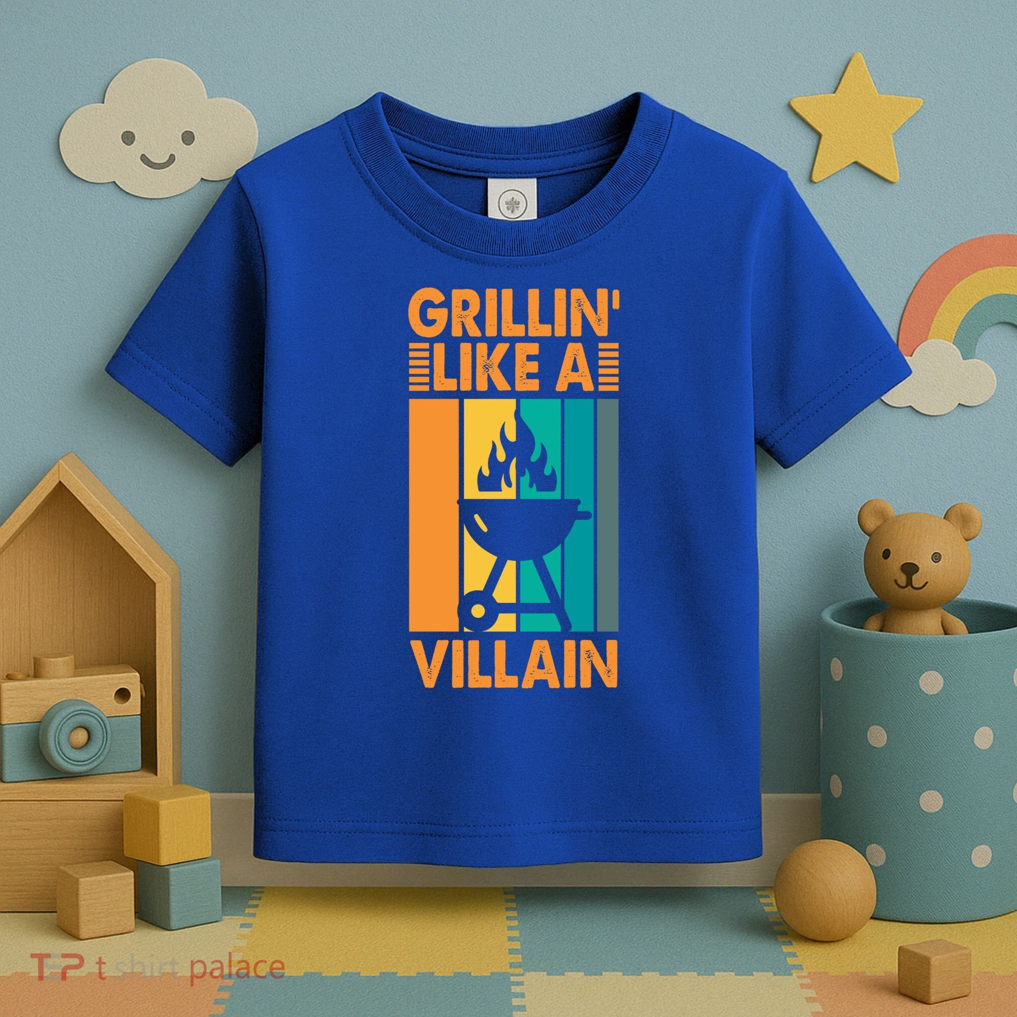 Grillin Like A Villain Gift Bbq Great Gift Toddler T-Shirt