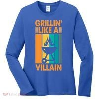 Grillin Like A Villain Gift Bbq Great Gift Women's Long Sleeve Shirt thumb 0