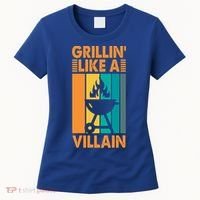 Grillin Like A Villain Gift Bbq Great Gift Women's T-Shirt thumb 0