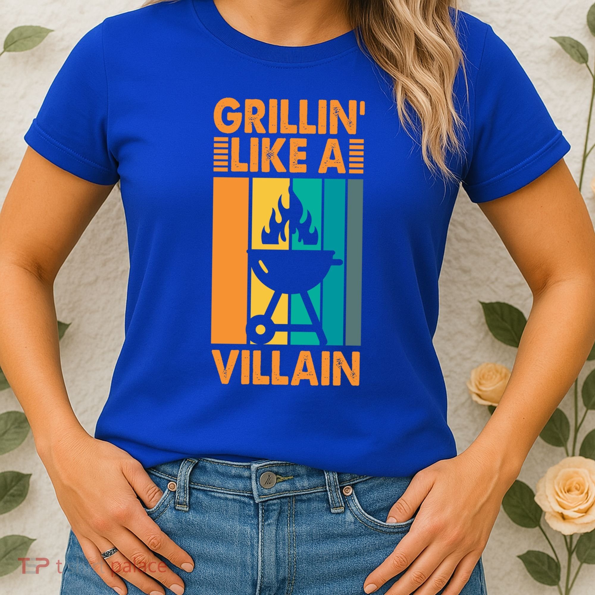 Grillin Like A Villain Gift Bbq Great Gift Women's T-Shirt