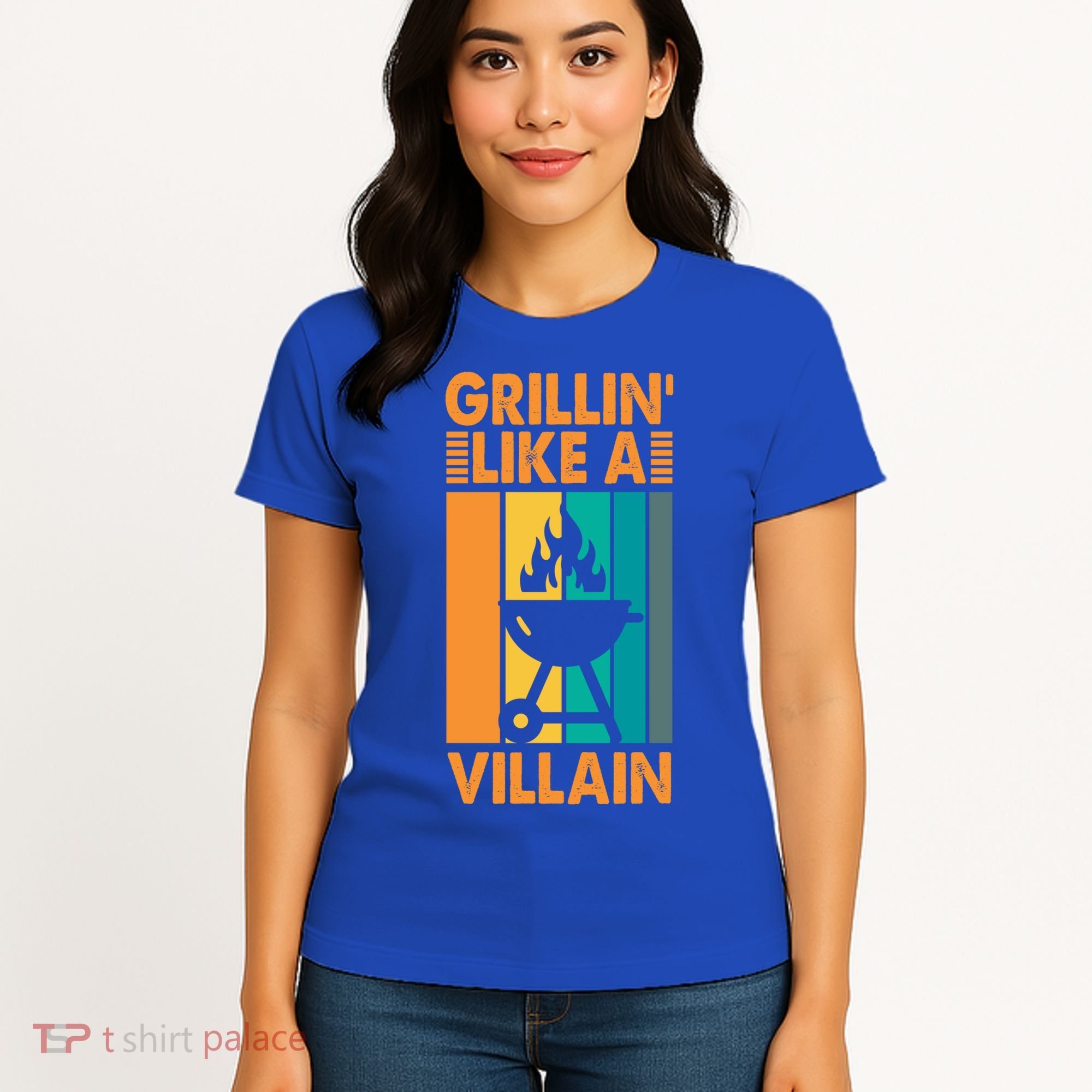 Grillin Like A Villain Gift Bbq Great Gift Women's T-Shirt