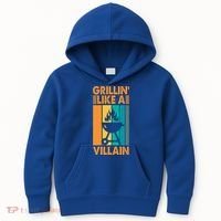 Grillin Like A Villain Gift Bbq Great Gift Kids Hoodie thumb 0
