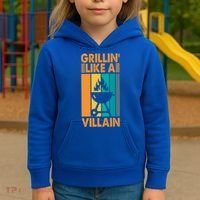 Grillin Like A Villain Gift Bbq Great Gift Kids Hoodie thumb 3