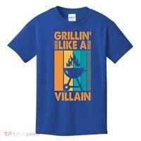 Grillin Like A Villain Gift Bbq Great Gift Kids T-Shirt thumb 0