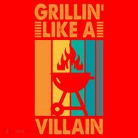 Grillin Like A Villain Gift Bbq Great Gift Santa Hat thumb 1
