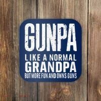 Gunpa Like A Normal Grandpa But More Fun And Owns Guns Funny Coaster thumb 0