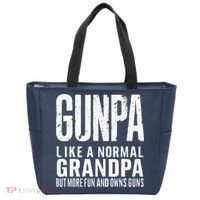 Gunpa Like A Normal Grandpa But More Fun And Owns Guns Funny Tote Bag thumb 0