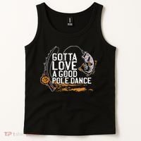 Gotta Love A Good Pole Dance Fisher Fishing Fish Angler Tank Top thumb 2