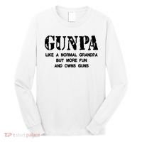 Gunpa Like A Normal Grandpa But More Fun And Owns Guns Long Sleeve Shirt thumb 0