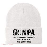 Gunpa Like A Normal Grandpa But More Fun And Owns Guns Beanie thumb 0