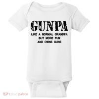 Gunpa Like A Normal Grandpa But More Fun And Owns Guns Baby Bodysuit thumb 0