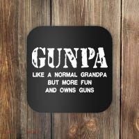 Gunpa Like A Normal Grandpa But More Fun And Owns Guns Coaster thumb 0