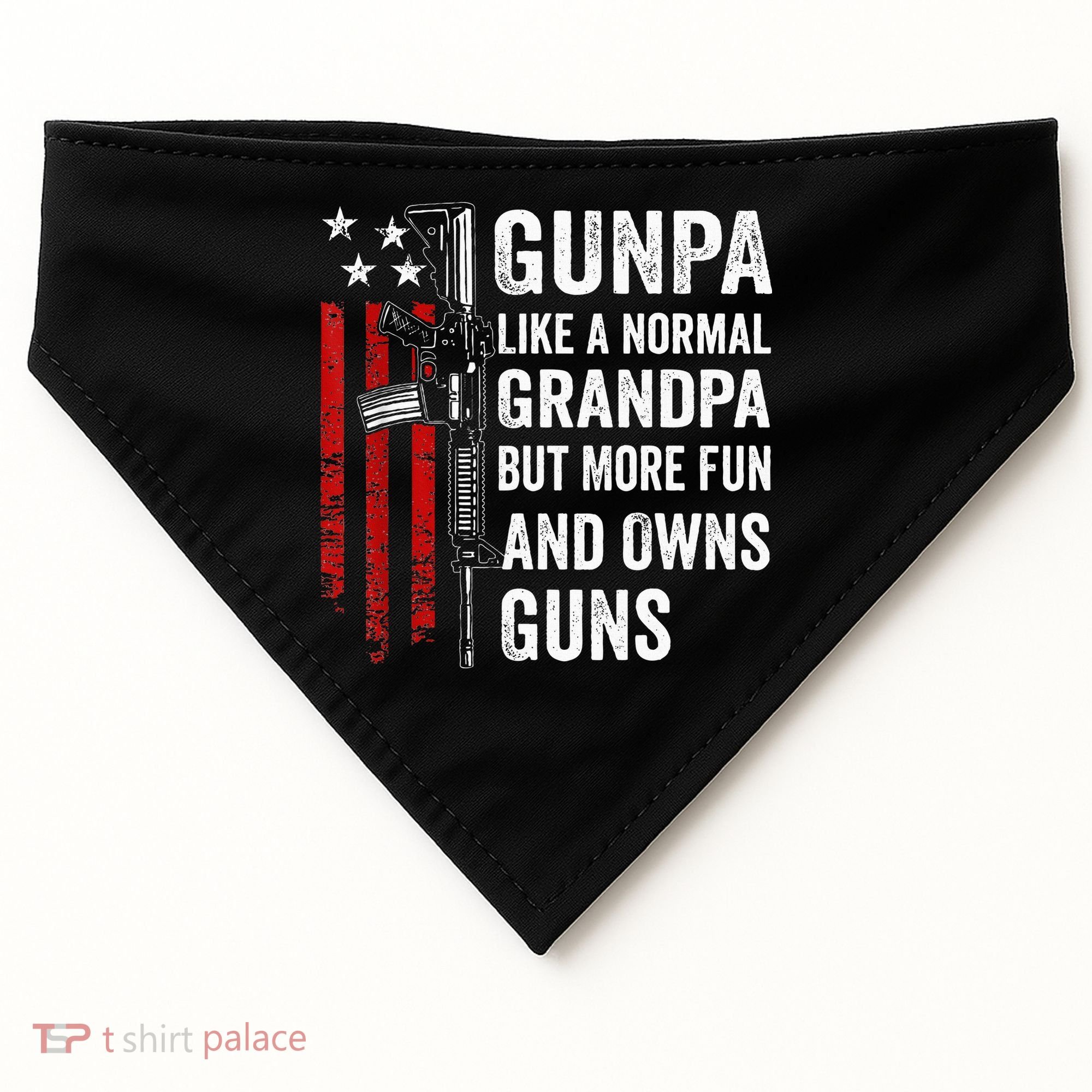 Gunpa Like A Normal Grandpa But More Fun And Owns Guns USA-Made Doggie Bandana