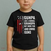 Gunpa Like A Normal Grandpa But More Fun And Owns Guns Toddler T-Shirt thumb 2