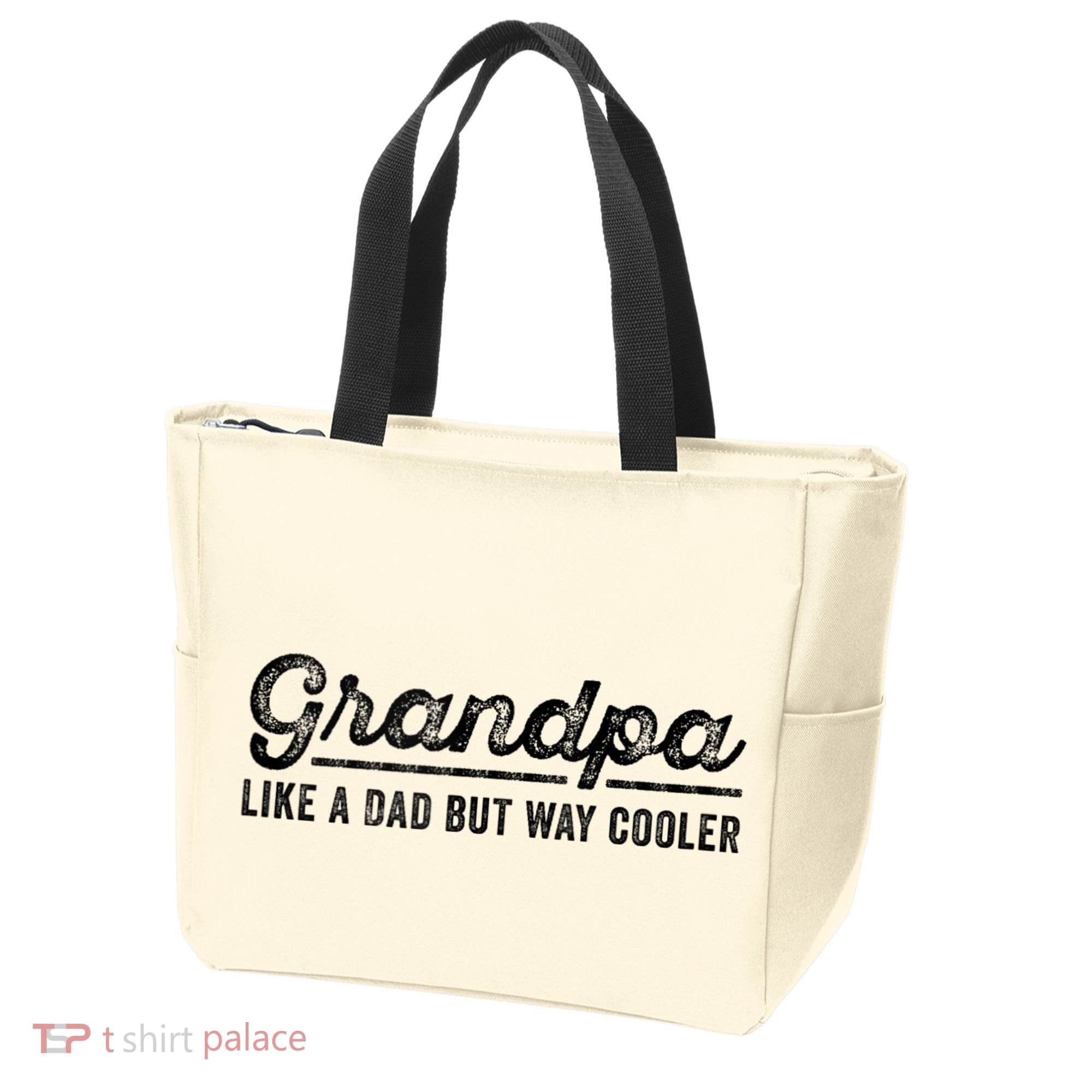 Grandpa Like A Dad But Way Cooler Funny Grandad Definition Tote Bag