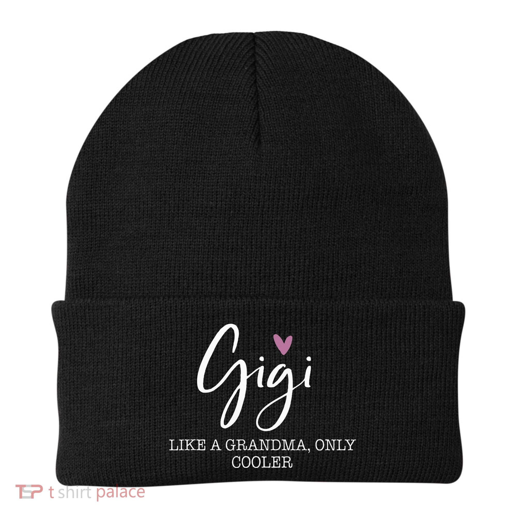 Gigi Like A Grandma Only Cooler Heart MotherS Day Gigi Beanie