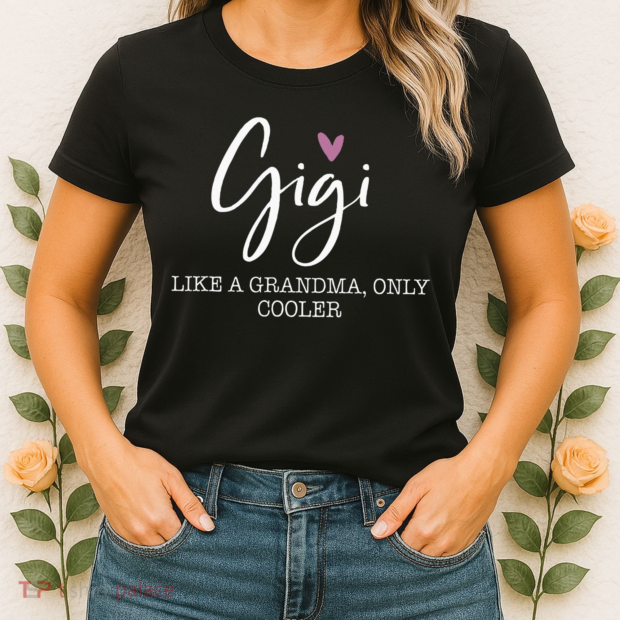 Gigi Like A Grandma Only Cooler Heart MotherS Day Gigi Women's T-Shirt