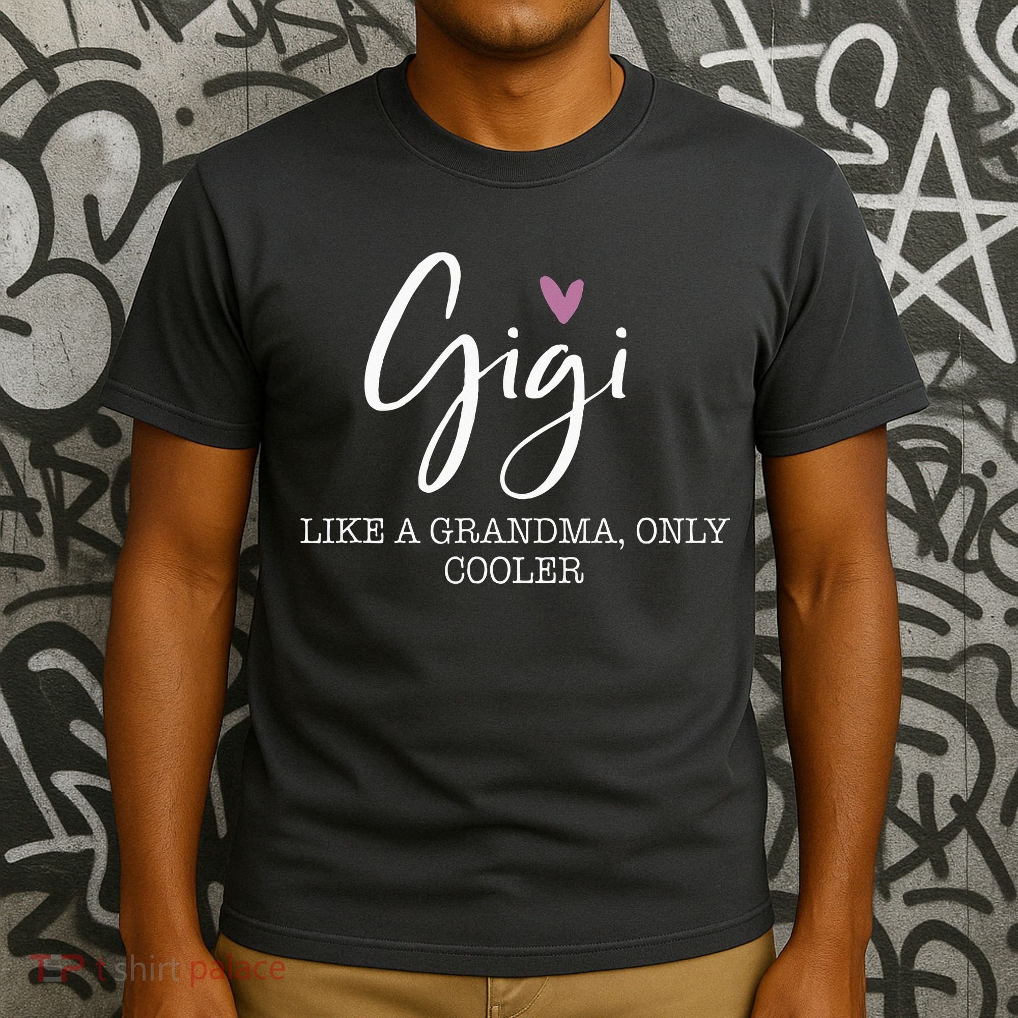 Gigi Like A Grandma Only Cooler Heart MotherS Day Gigi T-Shirt