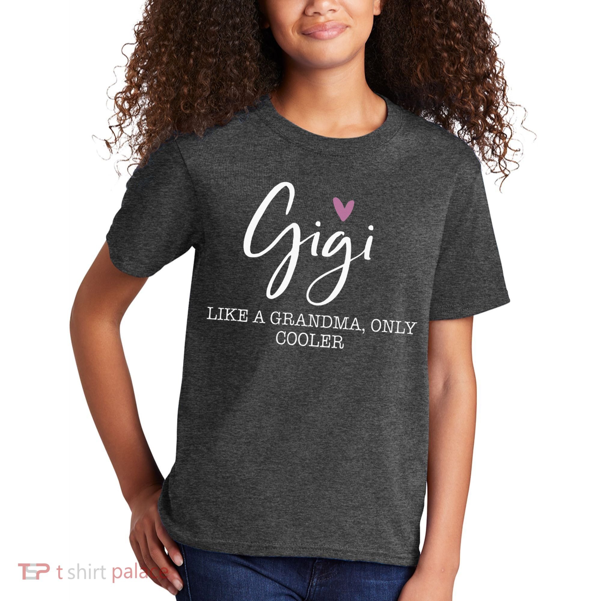 Gigi Like A Grandma Only Cooler Heart MotherS Day Gigi Kids T-Shirt