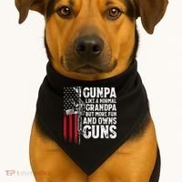 Gunpa Like A Normal Grandpa Fun And Owns Guns USA-Made Doggie Bandana thumb 1
