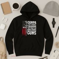 Gunpa Like A Normal Grandpa Fun And Owns Guns Hoodie thumb 3