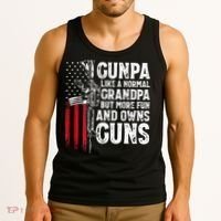 Gunpa Like A Normal Grandpa Fun And Owns Guns Tank Top thumb 3
