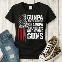 Gunpa Like A Normal Grandpa Fun And Owns Guns Women's T-Shirt thumb 3