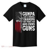 Gunpa Like A Normal Grandpa Fun And Owns Guns Kids T-Shirt thumb 0