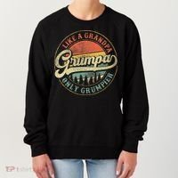 Grumpa Like A Grandpa Only Grumpier Retro Grumpa Definition Women's Sweatshirt thumb 0