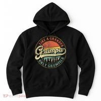 Grumpa Like A Grandpa Only Grumpier Retro Grumpa Definition Hoodie thumb 0