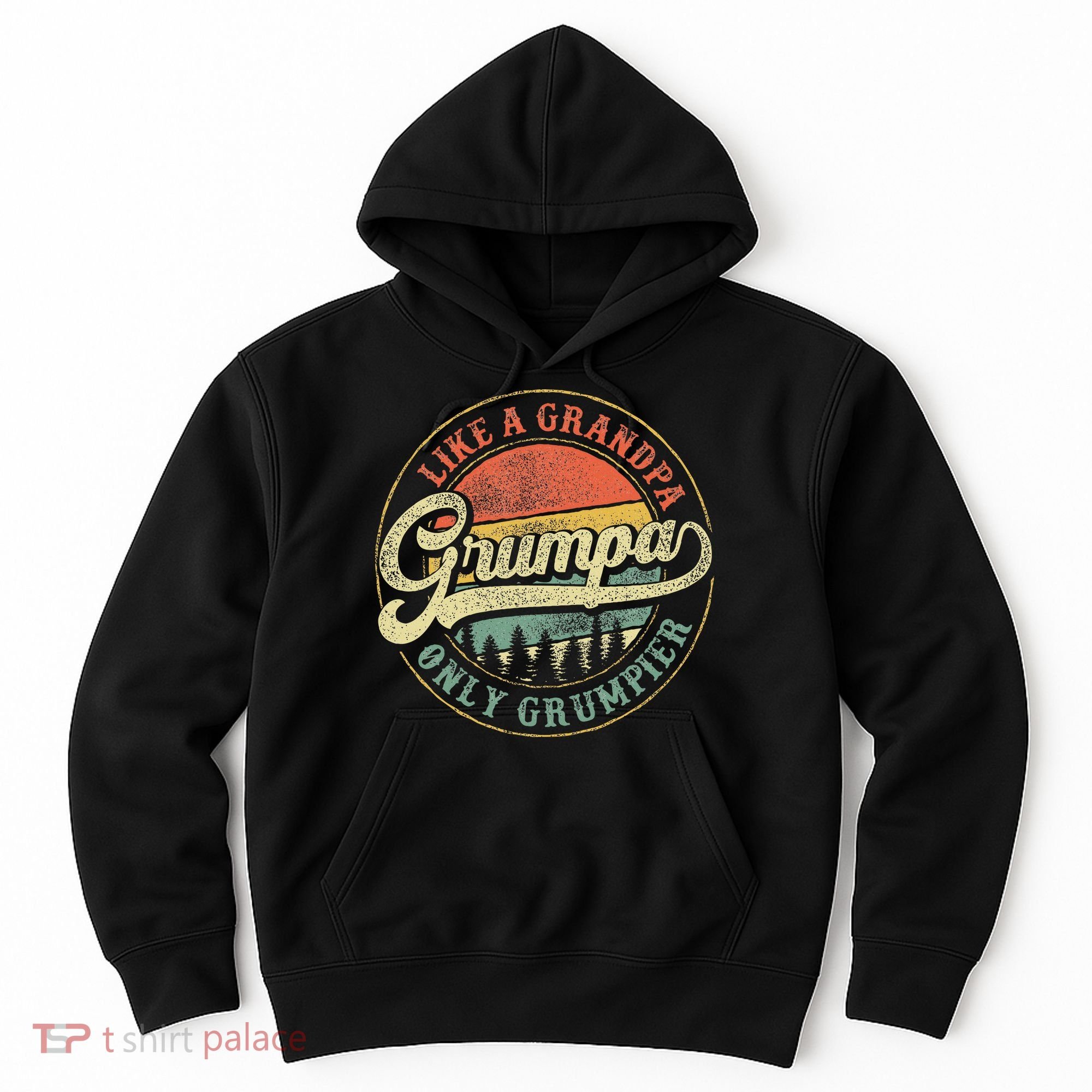 Grumpa Like A Grandpa Only Grumpier Retro Grumpa Definition Hoodie