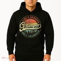 Grumpa Like A Grandpa Only Grumpier Retro Grumpa Definition Hoodie thumb 2