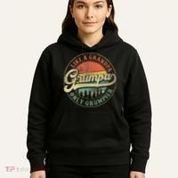 Grumpa Like A Grandpa Only Grumpier Retro Grumpa Definition Hoodie thumb 5