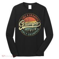 Grumpa Like A Grandpa Only Grumpier Retro Grumpa Definition Long Sleeve Shirt thumb 0