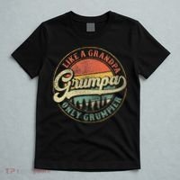 Grumpa Like A Grandpa Only Grumpier Retro Grumpa Definition T-Shirt thumb 5