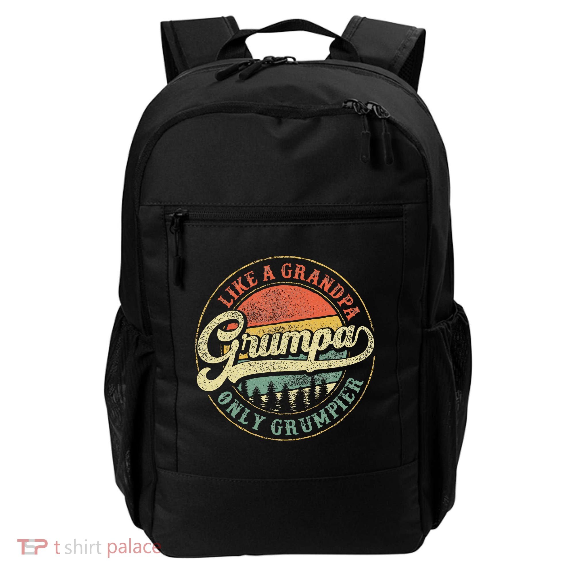 Grumpa Like A Grandpa Only Grumpier Retro Grumpa Definition Backpack