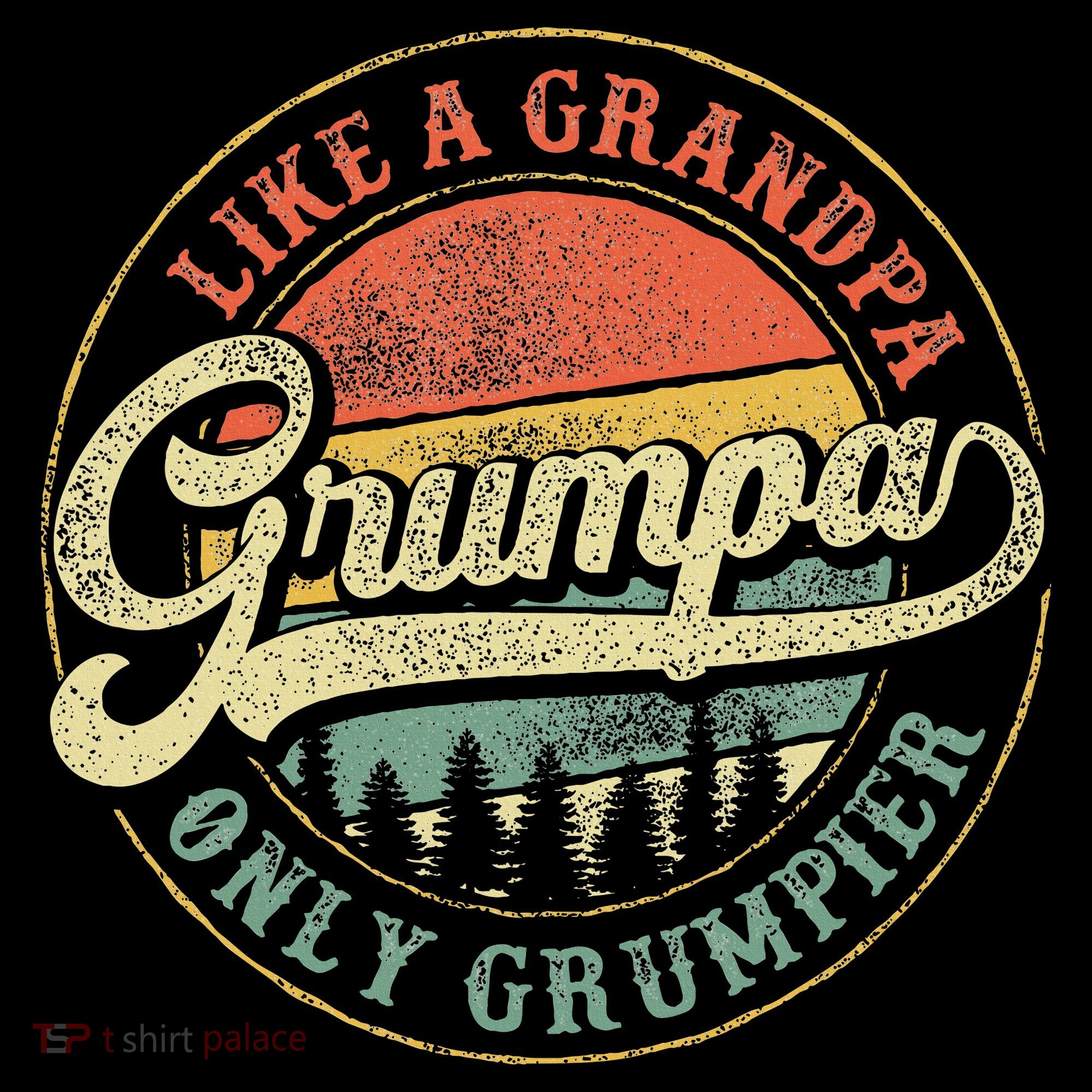 Grumpa Like A Grandpa Only Grumpier Retro Grumpa Definition Women's Hoodie
