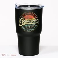 Grumpa Like A Grandpa Only Grumpier Retro Grumpa Definition Tumbler thumb 0