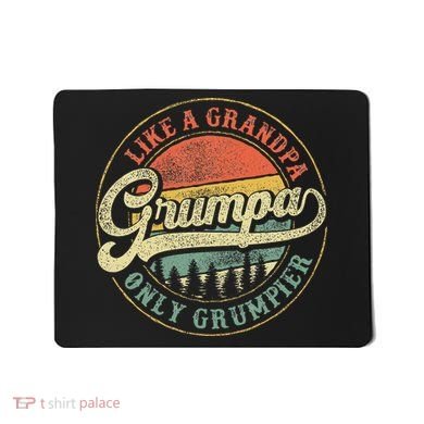 Grumpa Like A Grandpa Only Grumpier Retro Grumpa Definition Mousepad