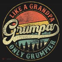 Grumpa Like A Grandpa Only Grumpier Retro Grumpa Definition Women's Tank Top thumb 5