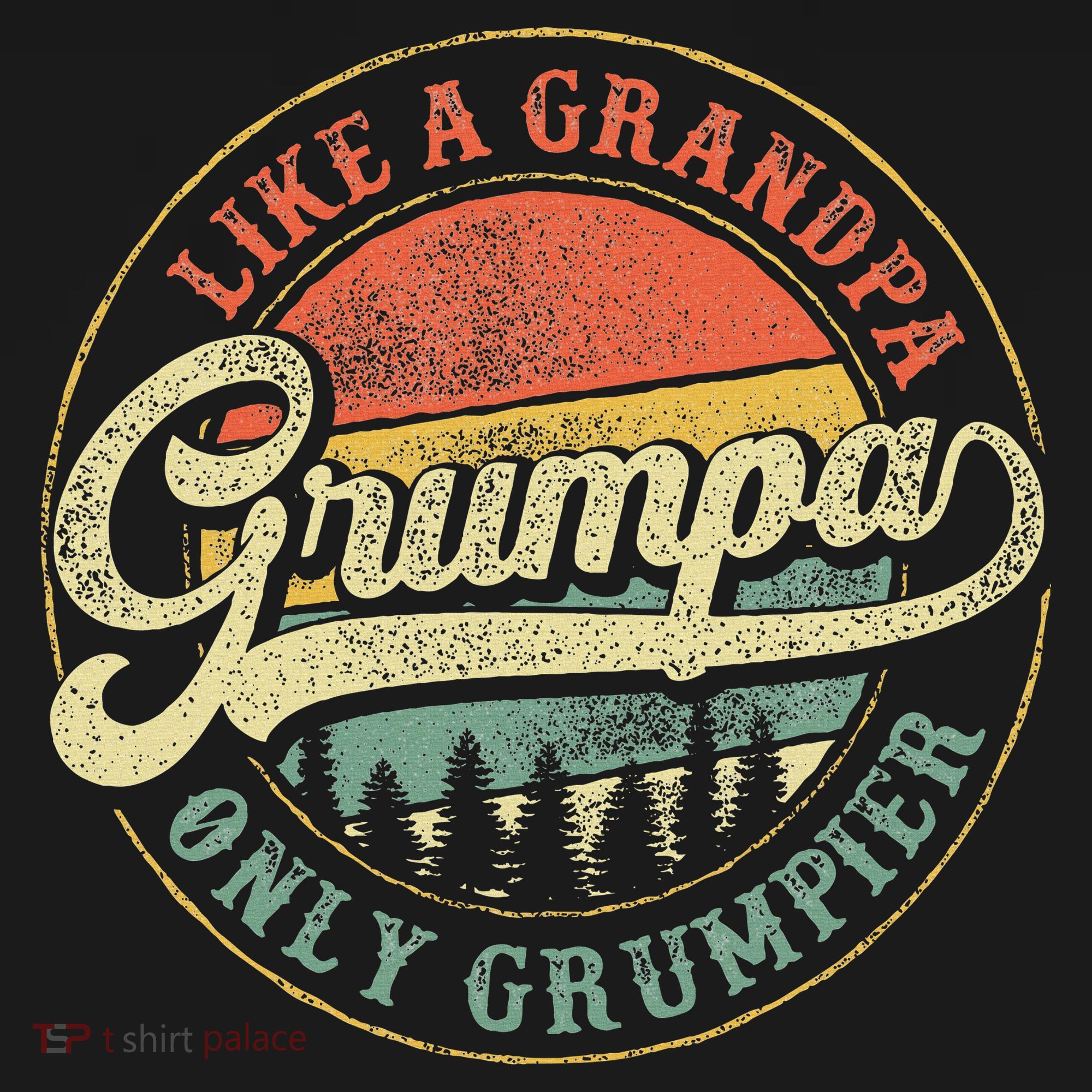 Grumpa Like A Grandpa Only Grumpier Retro Grumpa Definition Women's Tank Top