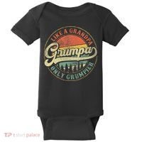 Grumpa Like A Grandpa Only Grumpier Retro Grumpa Definition Baby Bodysuit thumb 0