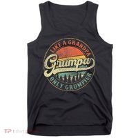 Grumpa Like A Grandpa Only Grumpier Retro Grumpa Definition Tank Top thumb 0